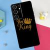 King Queen Couple Lovers Back Case For Samsung Galaxy S25 S24 S22 S23 S26 Ultra Plus S20 S21 FE S10 S25 FE Soft Cover