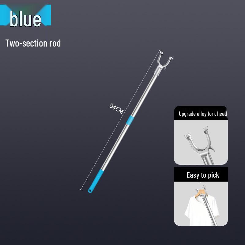 Einziehbare Edelstahl Wäschestange Gabel für Balkon