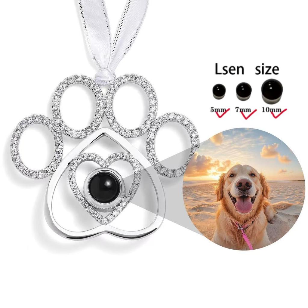 Customizable Dog Paw Photo Pendant - Waterproof, Dustproof, Scratchproof Jewelry Gift for Thanksgiving & Christmas
