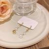 Asymmetrical Long Tassel Pearl Earrings with S925 Silver Needle