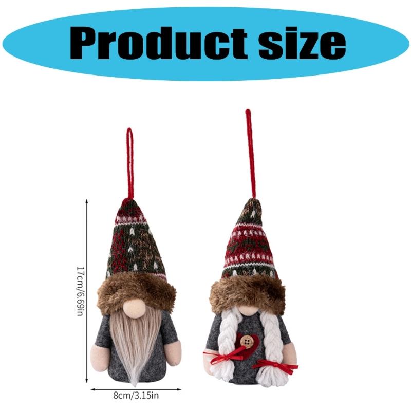 Illuminated Plush Dwarf Figure Christmas Tree Hanging Ornament Glowing Plush Dwarf Doll for Holiday Party Decoration