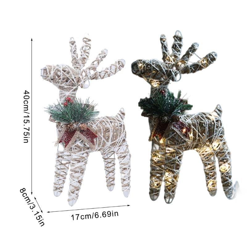 Elegant Iron Reindeer Figurine Christmas Tree Decoration Modern Simple Design For Holiday Displays