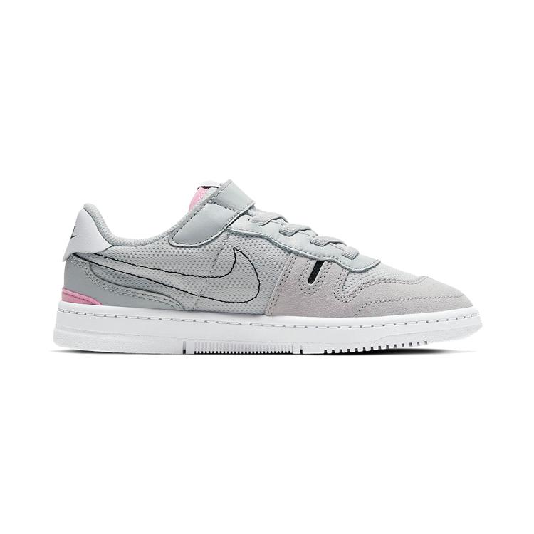 Nike Squash Type Low top Kids' Skateboarding Shoes Mist Gray Children Aged 3 7 Years Old CJ4120-002