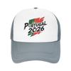 Portugal Football Match  Mesh Baseball Cap Adult Sun Hat Usa Canada Mexico Soccer Hats Adjustable Summer Trucker Hats