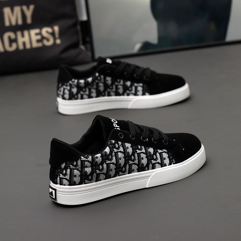 

Трендовая брендовая мужская обувь 2025 весна и лето новая мягкая подошва ретро парусиновая обувь универсальный дух парень спорт и отдых кеды 36 чёрный