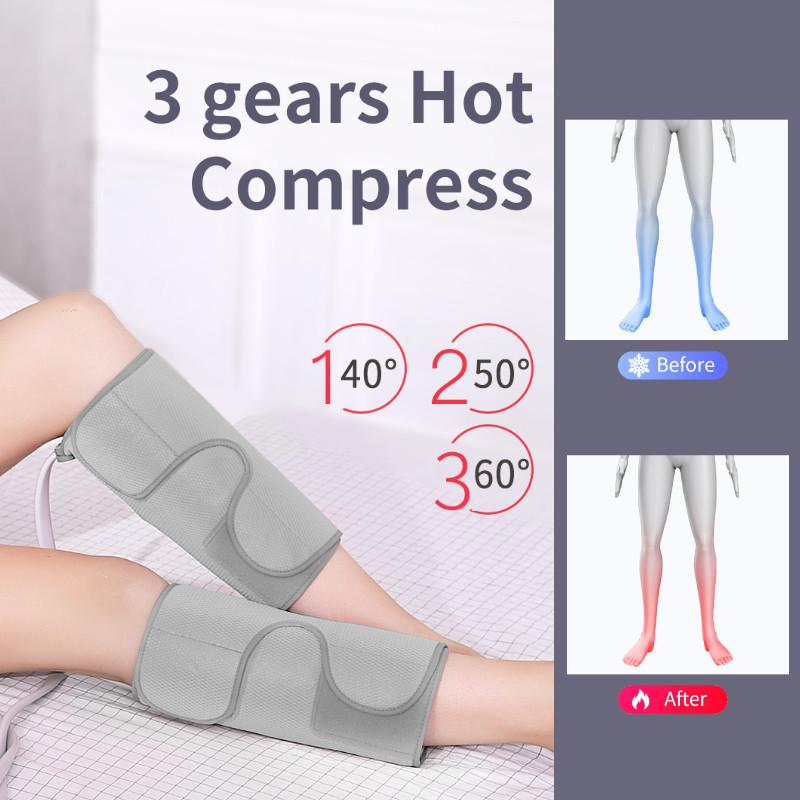 Air Compression Calf Massager Foot Calf Thigh Knee Circulation Heating Massage Instrument Multifunctional Leg Massager