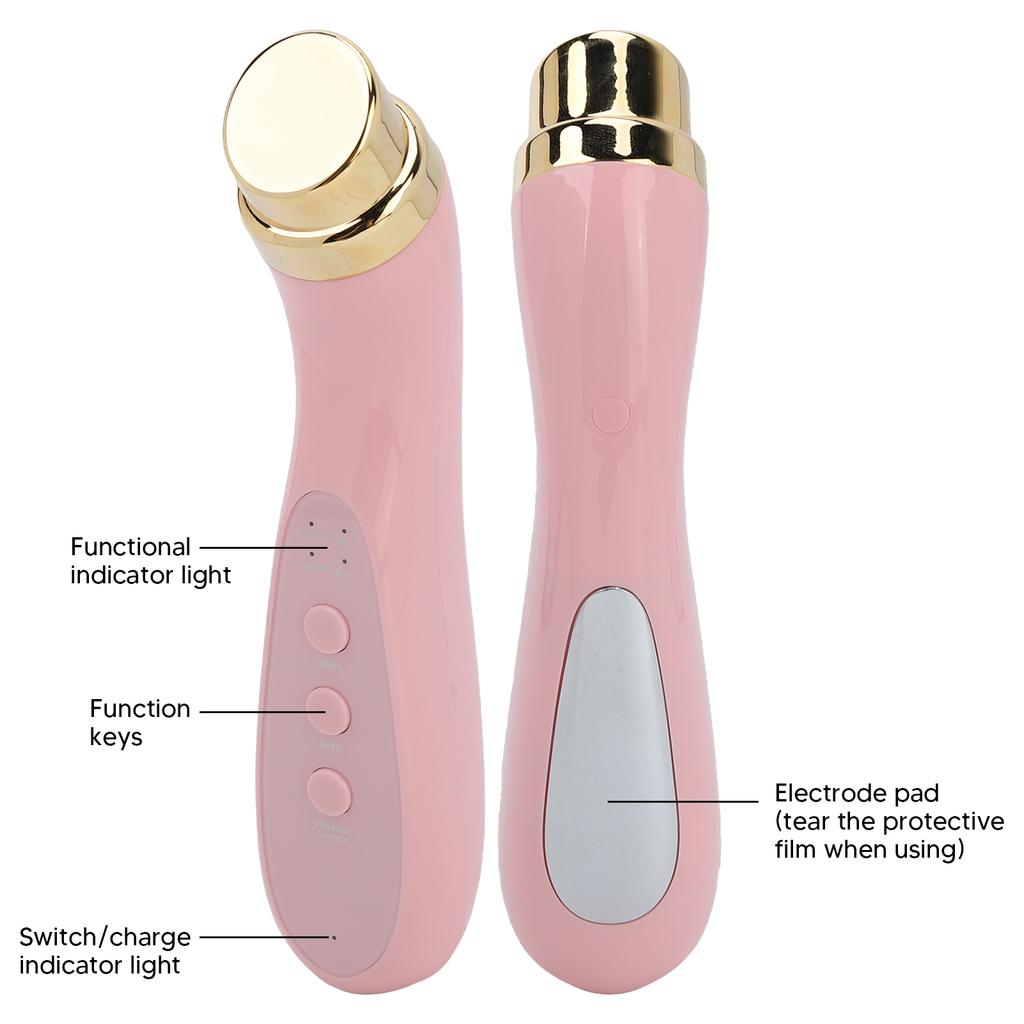 Facial Beauty Massager Hot Compress Vibration EMS Microcurrent Skin Tightening Lifting Machine
