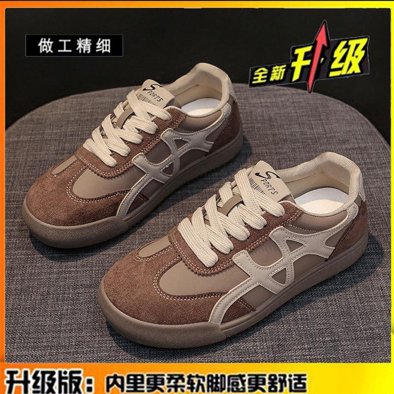 Retro leather Forrest Gump shoes children's 2025 autumn new sports running shoes casual soft-soled German training shoes women's single shoes