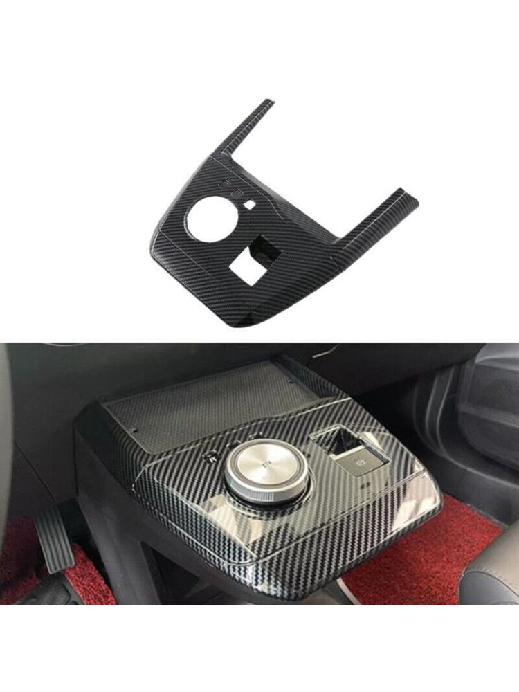 Compatible Para MG4 EVMulan Parte Interior de Coche Estilo Fibra de Carbono Palanca de Cambios Panel Cubierta de Consola Central Embellecedor Marco Estilo