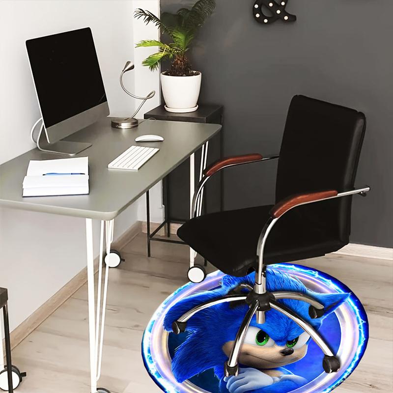 

1pc Sonic the Hedgehog Round carpet, Made of Polyester,Perfect for Decorating Office Chairs, Living Rooms,fplt061 80cm by 80cm