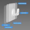 1/5/10/20pcs Transparent Self Adhesive Hooks Door Wall Mounted Hanger Hook Suction Heavy Load Rack Kitchen Bathroom Organizer Holder