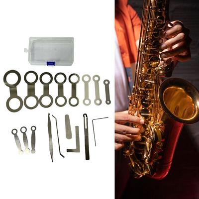 17Pcs Saxophone Repair Maintenance Tools Sax Flute Pad Leveling Wear Resistant Cleaning