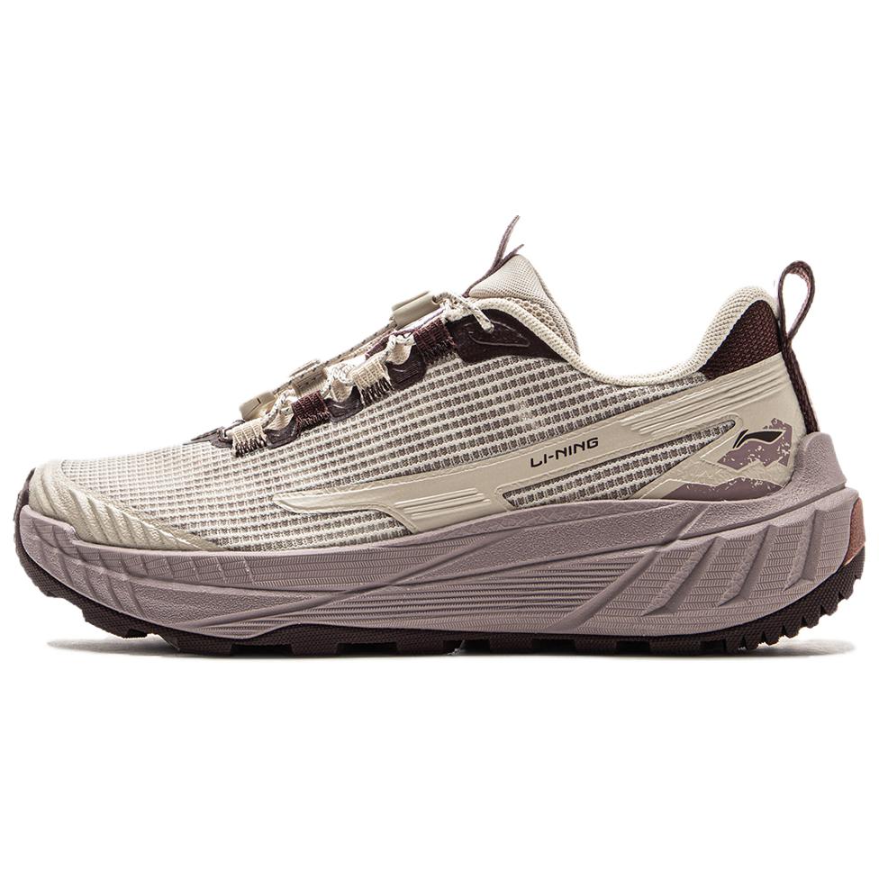 New LiNing Yijie Lite Version 2.0 Anti Slip Wear Resistant Low Top Hiking Shoes Women's Beige AHTV004-2