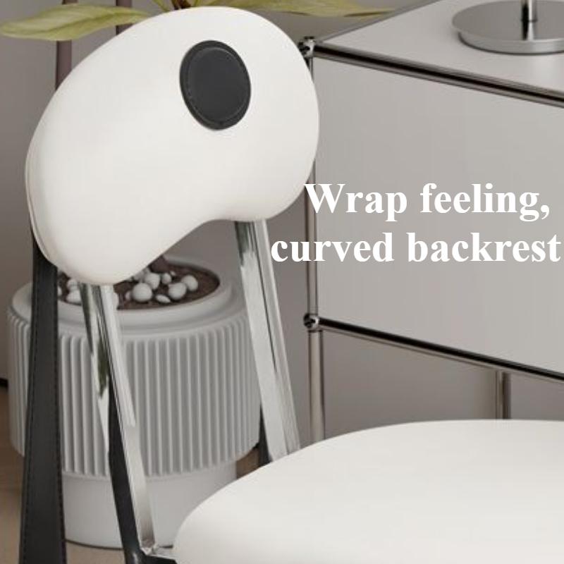 Nordic Chairs Morden Luxury Elegant Aesthetic Dining Chair Ergonomic Interior Lounge Living Room Furniture Chair with Backrest