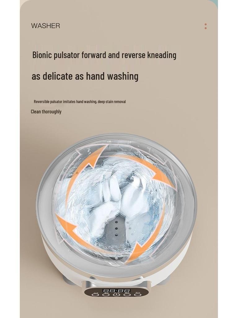 Portable Mini Wireless Washing Machine for Travel and Dorms