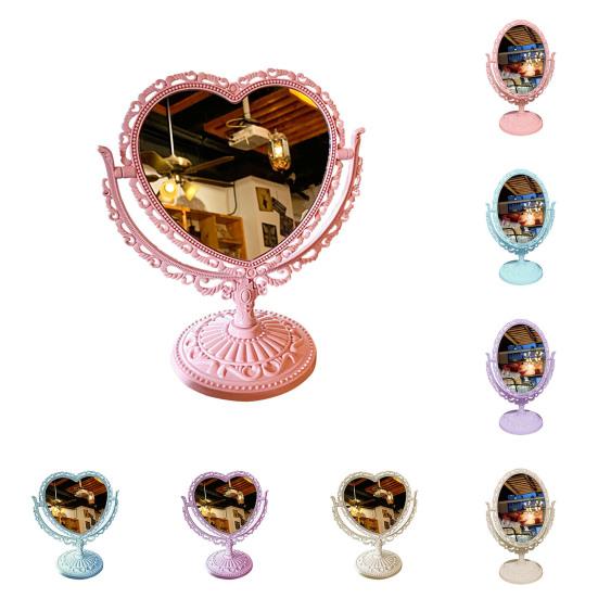 Kosmetické zrcátko Funkční Odolný Typ psacího stolu Starožitný Vintage Zrcadlo na make-up v evropském stylu Desktop Makeup Mirror for Makeup