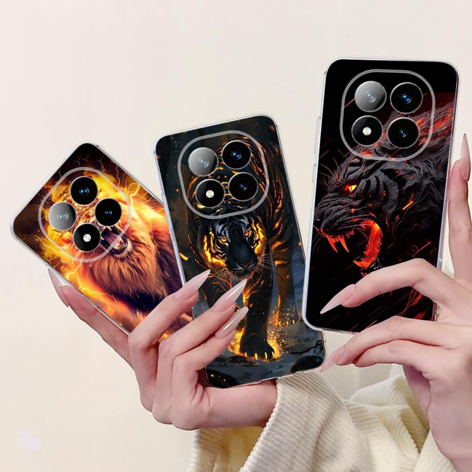 For Xiaomi Redmi Note 14 14Pro 14 Pro+ Plus Case Cute Animals Tiger Lion Dragon Cartoon Phone Cover Soft TPU Matte Silicone Capa