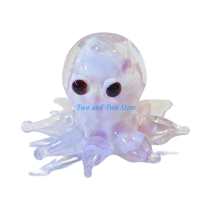 HX6F Adorable Tiny Octopus Glass Bead Suitable For Handmade Jewelry Making Earrings Necklaces And Bracelets Accessories