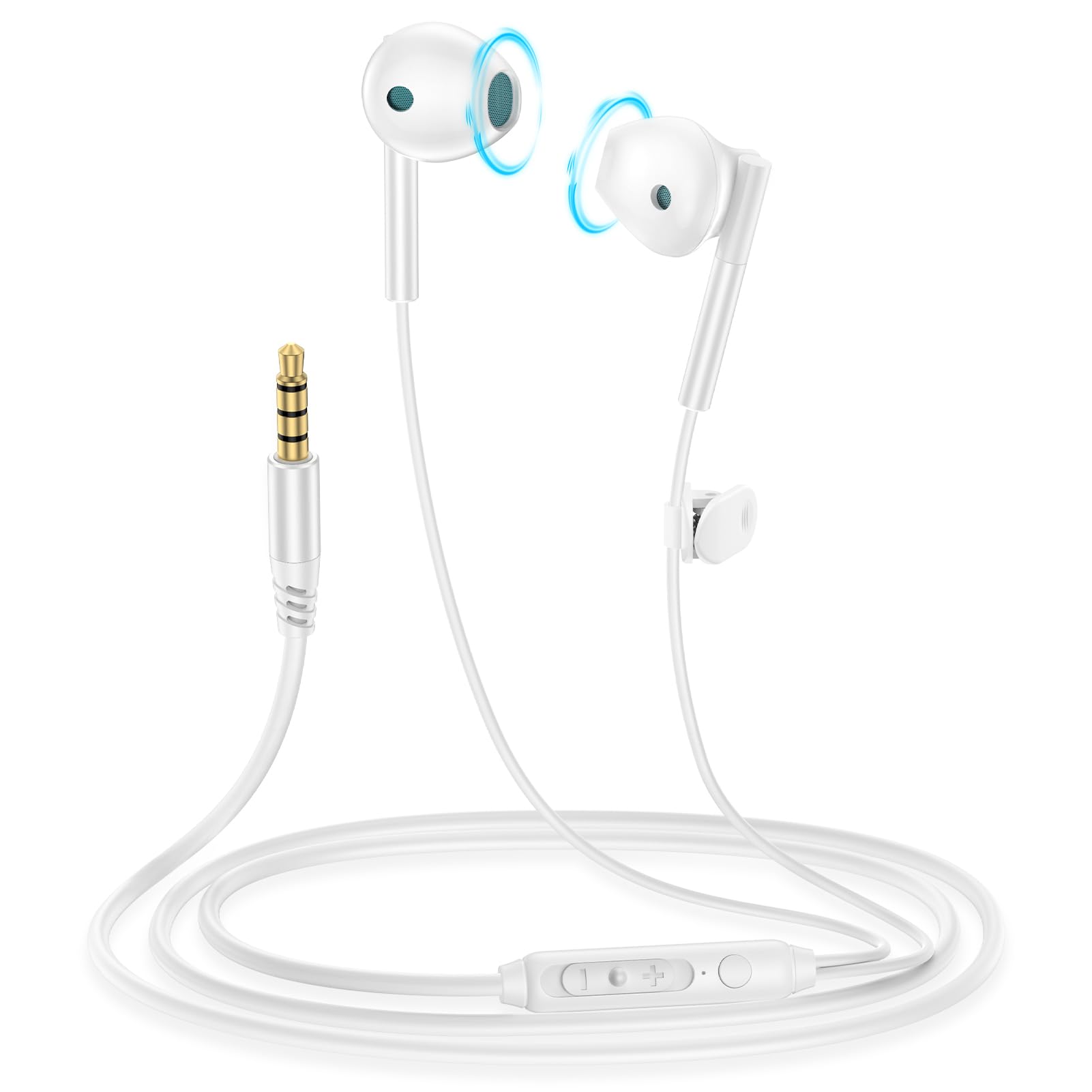 

Наушники Viviver Проводные наушники с разъемом для iPhone Проводные наушники с микрофоном Чистые звонки Нет HiFi Качество звука Удобное ношение Эргономичные наушники с