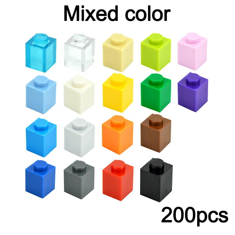

DIY 1x1 Dots Compatible With 3005 Building Blocks 200PCS Thick Figures Bricks Educational Creative Size 1*1 Dot Toy for Children
