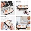 Pencil Pouch Wear Resistant Polyester Lightweight Smooth Zipper with Mesh Pocket Removable Divider and Pen Slots for Boys Girls