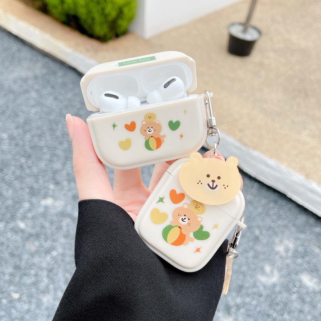 Přívěšek na klíče Love Stars Duck Bezdrátová náhlavní souprava Bluetooth nabíjecí krabička pro Apple Airpod Pro 2 1 3 silikonové pouzdro na sluchátka