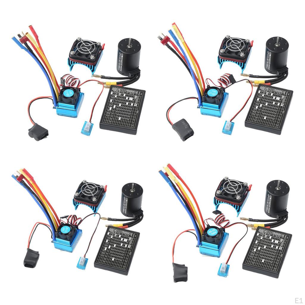 1 Set 3650 3100KV Brushless Motor And ESC & Amp; : 8 / 1:10 RC Car Boat Part 45A 60A 80A