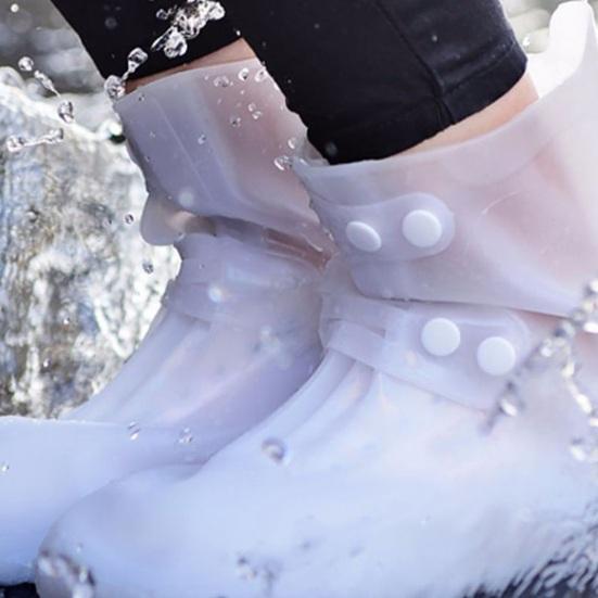 1 Pair Rainproof Shoe Covers Waterproof Anti-Puncture Wear-Resistant Non-Slip Shoe Protectors Outdoor Rain Shoe Gear