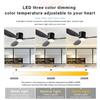 Variable Frequency Ceiling Fan Lamp Six Wind Speeds Adjustable Electric Fan Light Three Color Dimming Mobile Phone Control Fan