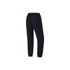 Li-Ning Solid Color Mid-Rise Fleece Cuffed Knit Sports Pants Women Bottoms Black AYKU086-1