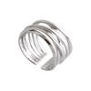 Elegante Eheringe Einfache Geometrische Mehrstöckige Handgefertigte Schmuckstücke für Damen Edelstahl Herrenringe Verstellbarer Ring