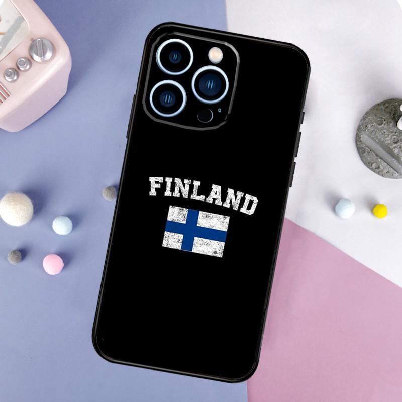Iphone14 Plus Handyhülle, Finnische Flagge Handyhülle, Bemalt Anti-Sturz Für Anti-Sturz Hand