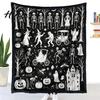 Stress Relief Craft Activities Halloween DIY Coloring Blanket Throw Blanket with Ghost Patterns Color Your Projects for Relaxation Own Washable Cozy