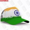 India Baseball Cap Custom Made Name Team Logo In Fishing Hat Ind Country Travel Hindi Nation Indian Flag Print Po Headgear