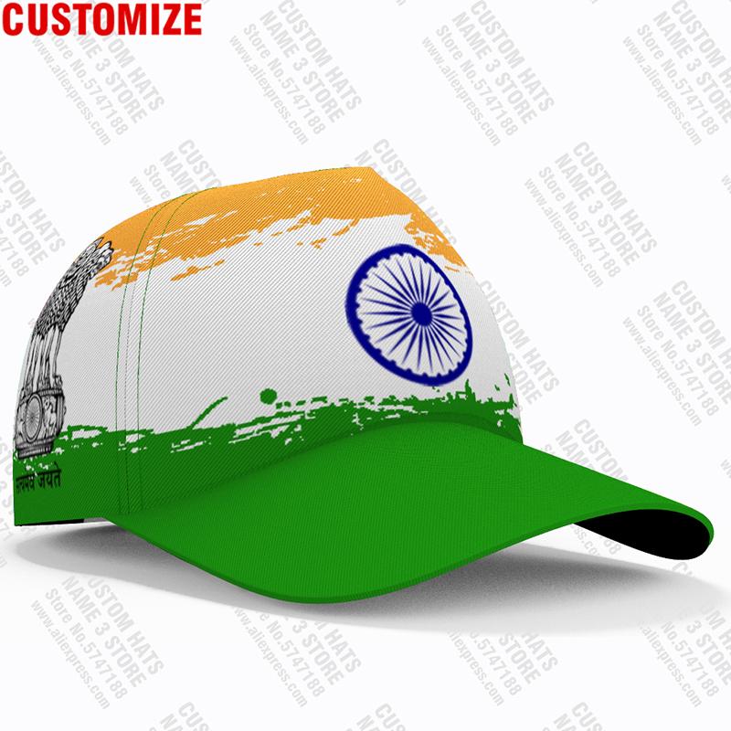 India Baseball Cap Custom Made Name Team Logo In Fishing Hat Ind Country Travel Hindi Nation Indian Flag Print Po Headgear
