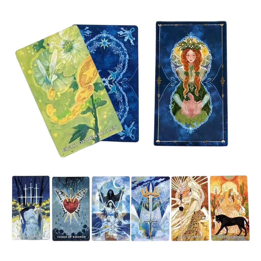 Tarot Cards Retro Deep Connection Fortune Telling Toys 86-Piece Decision Making Tarot Deck for Men Women Friends Travel Home