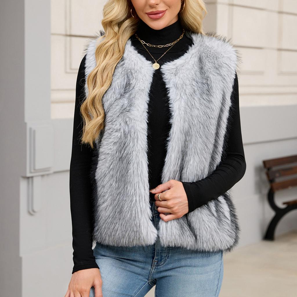 Fashionable Women's V-neck Vest Sleeveless Jacket