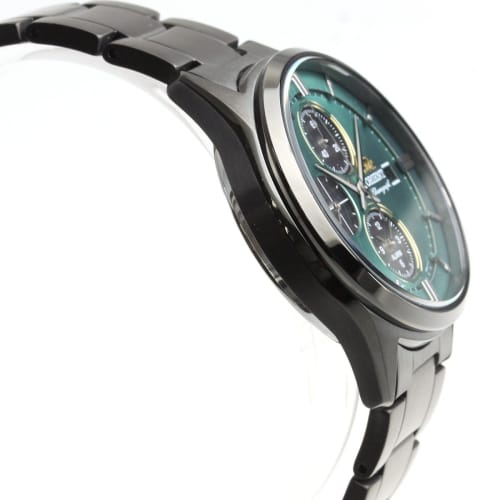 Orient SOLAR Solar Chronograph Watch, Made In Japan, with Manufacturer's Warranty, RN-TY0001E, Men's, Green