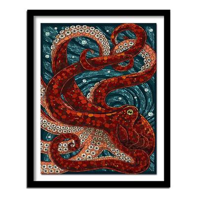 Pittura Diamante Trapano Rotondo Animali Quadro di Strass Set Diamanti Polpo Decorazione Cucina