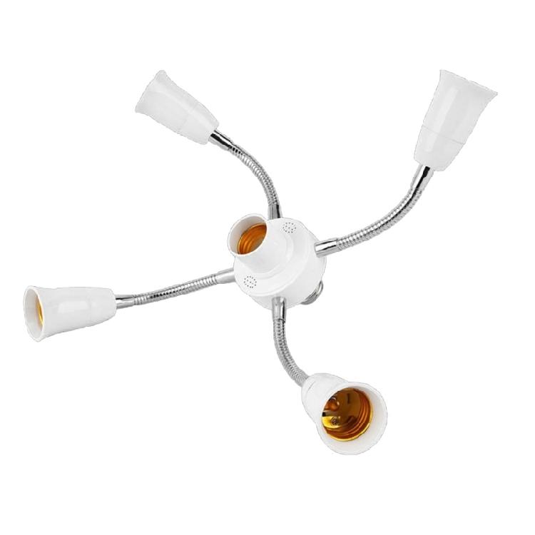 Adjustable 3/4/5/6 in 1 E27 Splitter Socket Adapter E27 Standard LED Bulbs