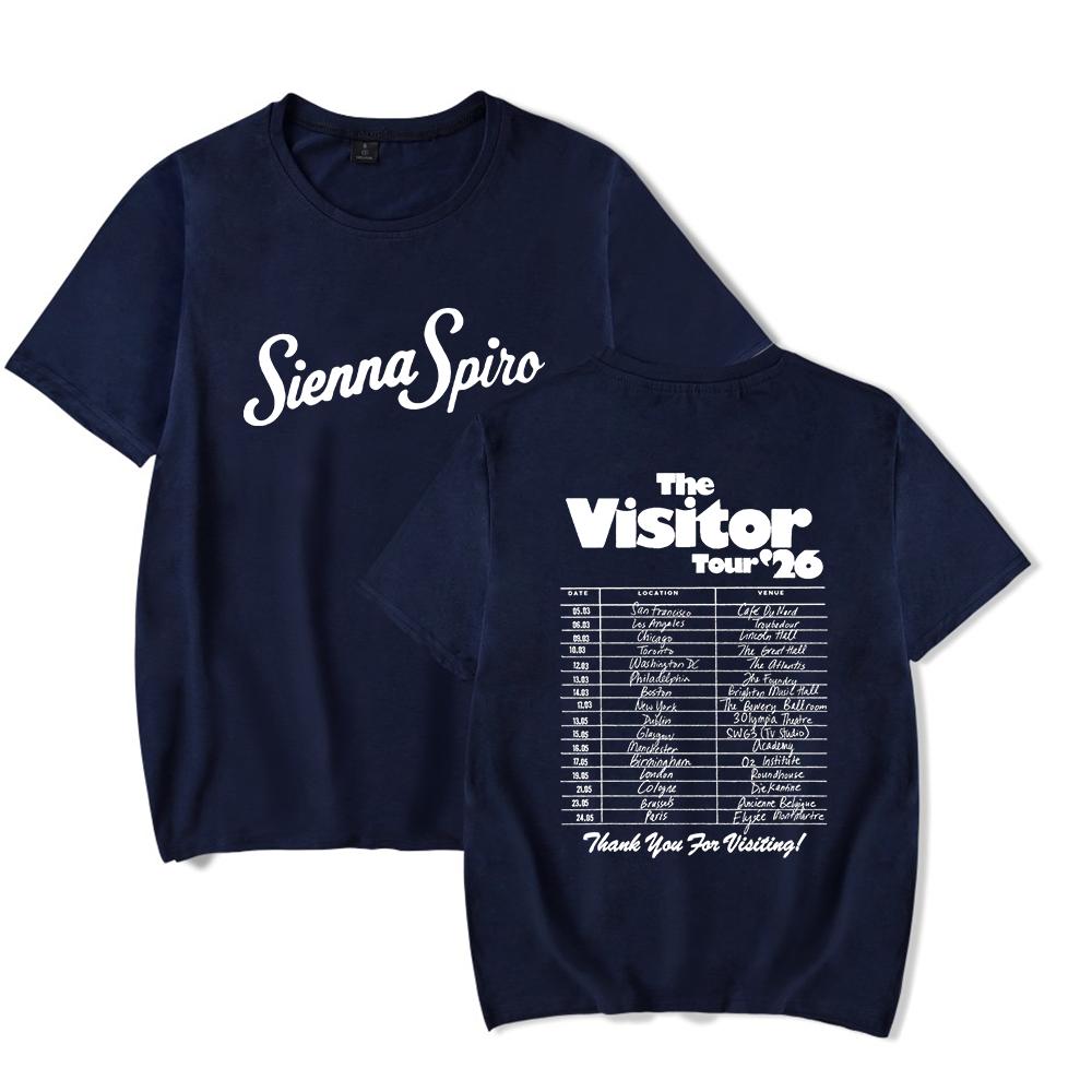 Sienna Spiro Merch The Visitor Tour 2026 TShirt Short Sleeve Unisex Album Clothing Fan Merch For Summer S