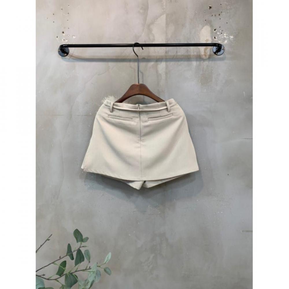 C S In The Room Kabi waiSt Ribbon Side Slit mIni Skirt pantS 3 ColorS