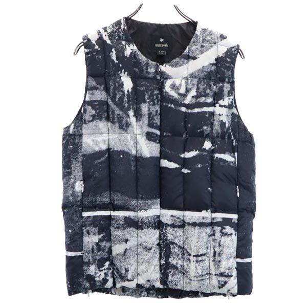 

snowpeak Пуховой жилет M Черный x белый В комплекте уличная сумка для хранения Мужской Б/У