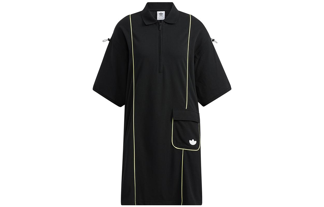 

Adidas Originals Short Sleeved Dress Women s Black HC6582 32