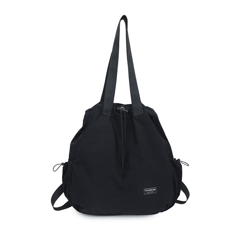 Schoolbag Large Capacity Drawstring Backpack Women's 1011 New Travel Outdoor Handheld Shoulder Bag Lazy Wind Tote Bag