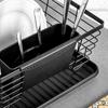 Dish Drainer for Plates, Cutlery, Cups, Metal Black Dish Drainer