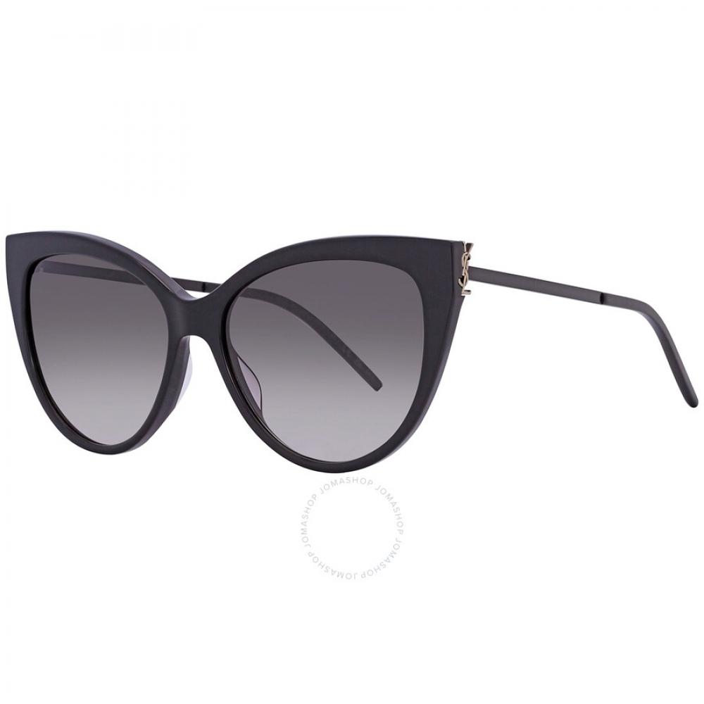 Ochelari de Soare Damă Saint Laurent Ochi de Pisică cu Gradient Fumuriu Sl M48sa 002 56