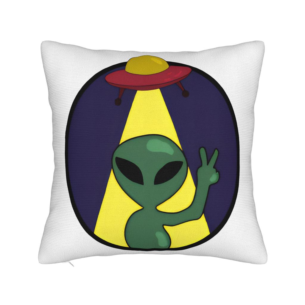 Ufo We Come In Space Alien Pillow Cover Funny Pillow Case For Living Room Bed Chair Soft Pillowcases Gift