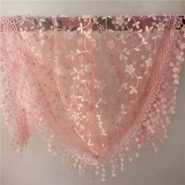 New Elegant Lace Scarf Hollow Out Embroidery Foulard Bandana Solid Color Triangular Scarf Thin Vintage Handkerchiefs Hair Woman