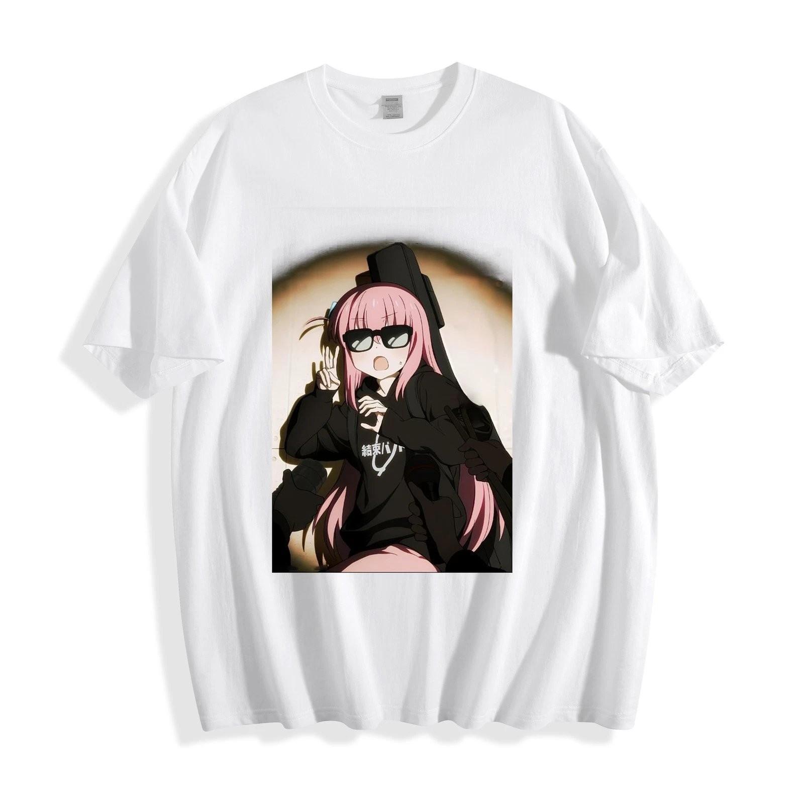 Bocchi The Rock Hitori Gotoh Cool Sunglasses Peace Sign Graphic T-Shirt S-5XL XXL